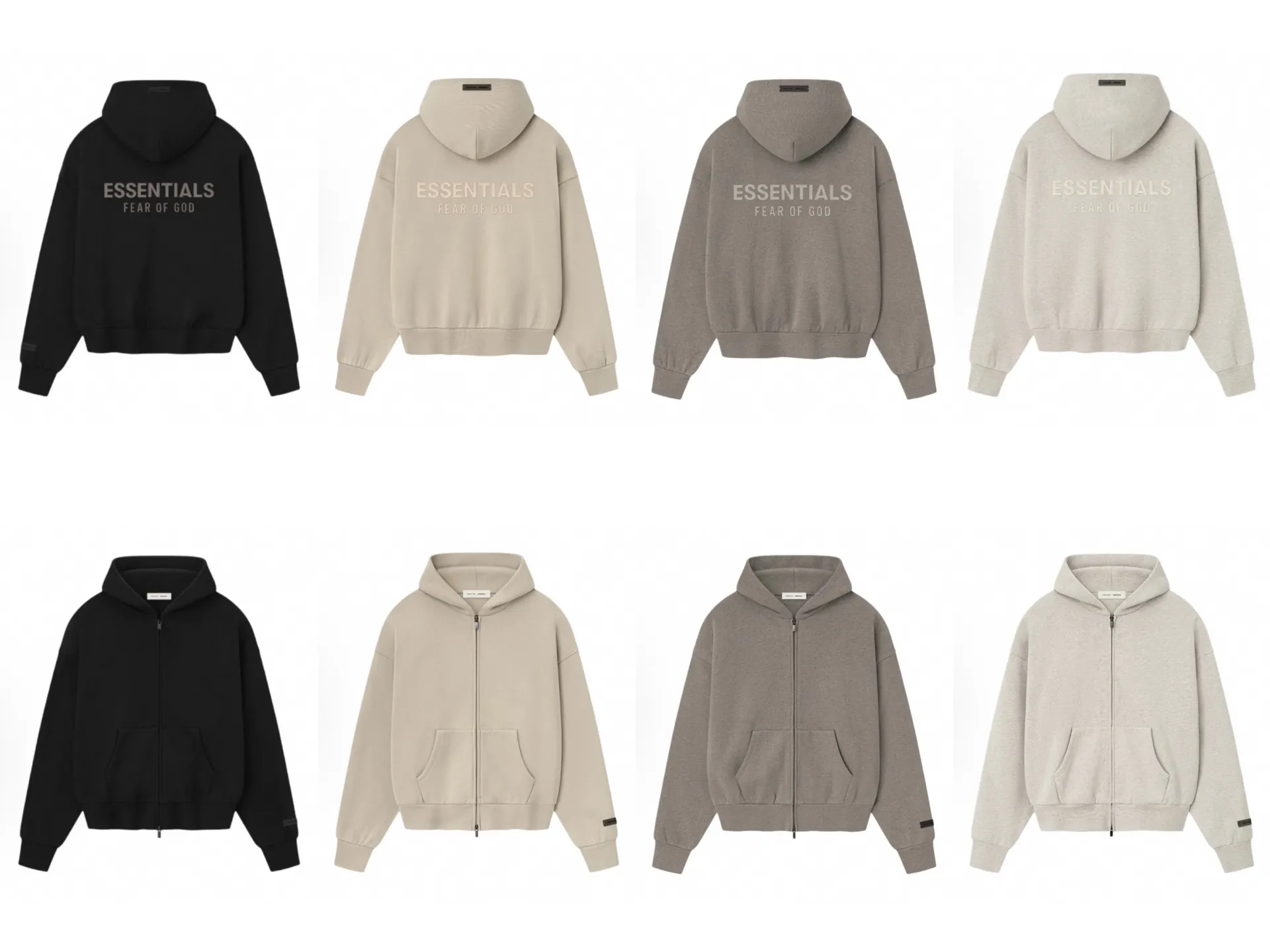 🦋 、Hot Sale🦋 128 【 】Fear of God Essentials SS 25 Classic Hoodie Same Style 2025 Size：XS-XL ： Heather Stone Brown TIMBER Homestad Heather Black JET BLACK
